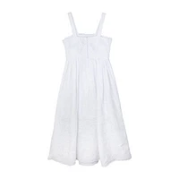 Rare Editions Big Girls Sleeveless Eyelet Maxi Dress