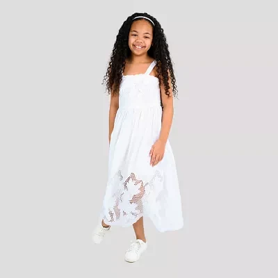 Rare Editions Big Girls Sleeveless Eyelet Maxi Dress
