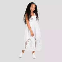 Rare Editions Big Girls Sleeveless Eyelet Maxi Dress
