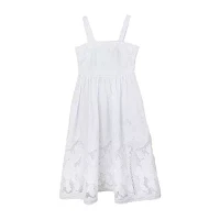 Rare Editions Big Girls Sleeveless Eyelet Maxi Dress