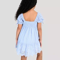 Rare Editions Big Girls Short Sleeve Puffed Babydoll Dress