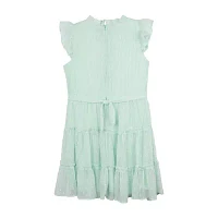 Rare Editions Big Girls Short Sleeve Flutter A-Line Dress