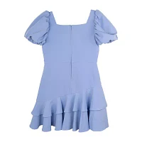 Rare Editions Big Girls Short Sleeve Puffed Skater Dress