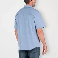 Berne Flex180 Upf Mens Regular Fit Short Sleeve Button-Down Shirt