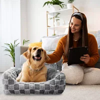 Precious Tails 26" Gray Cuddler Pet Beds