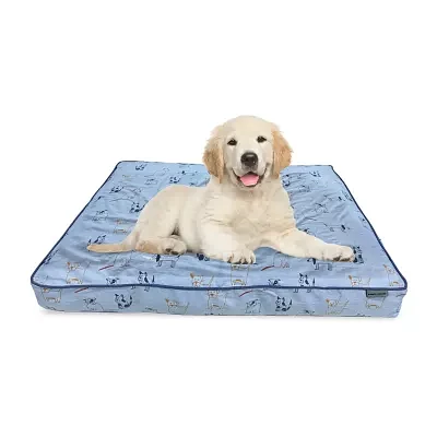 Precious Tails 35in Orthopedic Blue Pet Beds