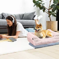 Precious Tails 26" Pink Cuddler Pet Beds