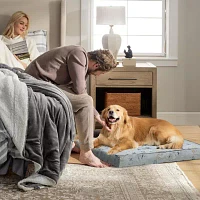 Precious Tails 40in Orthopedic Gray Pet Beds