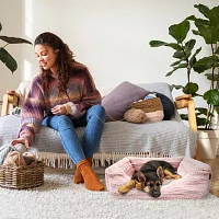 Precious Tails 30" Pink Cuddler Pet Beds