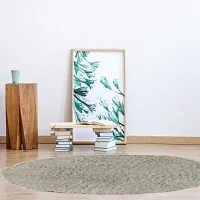 Linon Flokati Solid Woven Round Area Rug