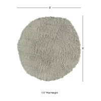 Linon Flokati Solid Woven Round Area Rug