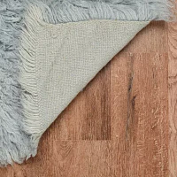 Linon Flokati Solid Woven Round Area Rug