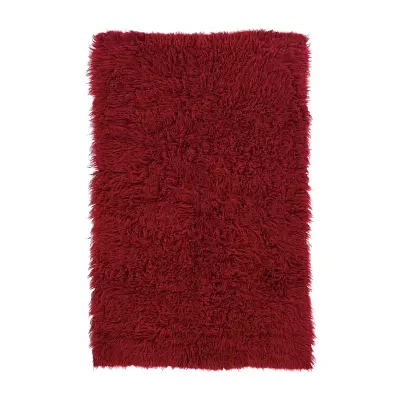 Linon Flokati Solid Woven Rectangular Area Rug