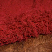 Linon Flokati Solid Woven Rectangular Area Rug