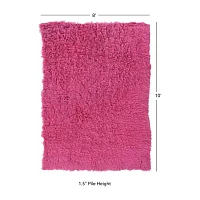 Linon Flokati Solid Woven Rectangular Area Rug