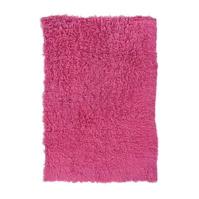 Linon Flokati Solid Woven Rectangular Area Rug