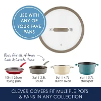 Rachael Ray Cook + Create 10" Silicone-Rimmed Glass Lid