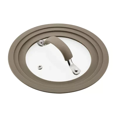 Rachael Ray Cook + Create Universal 8.5" Silicone-Rimmed Glass Lid