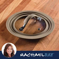 Rachael Ray Cook + Create Universal 8.5" Silicone-Rimmed Glass Lid