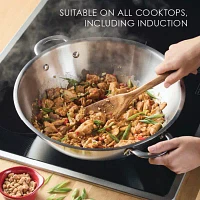 Rachael Ray Professional Stainless Steel 14" Wok
