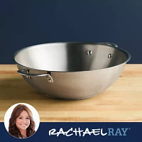 Rachael Ray Professional Stainless Steel 14" Wok