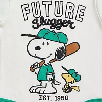 Baby Boys Short Sleeve Snoopy Bodysuit