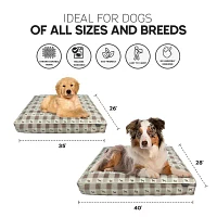 Precious Tails 40" Taupe Plaid Pet Beds