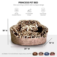 Precious Tails Taupe Leopard Pet Beds