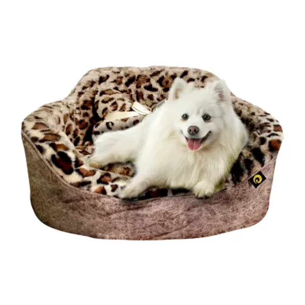 Precious Tails Taupe Leopard Pet Beds