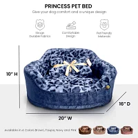 Precious Tails Leopard Navy Pet Bed