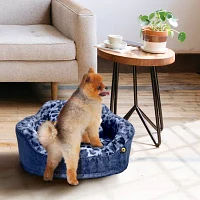 Precious Tails Leopard Navy Pet Bed