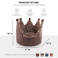 Precious Tails Crown Brown Pet Beds