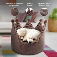 Precious Tails Crown Brown Pet Beds