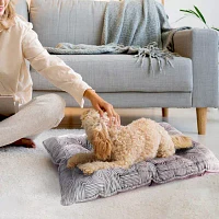 Precious Tails 35" Gray Tufted Pet Beds