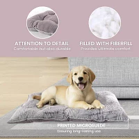 Precious Tails 35" Gray Tufted Pet Beds