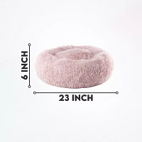 Precious Tails 24" Pink Donut Pet Bed