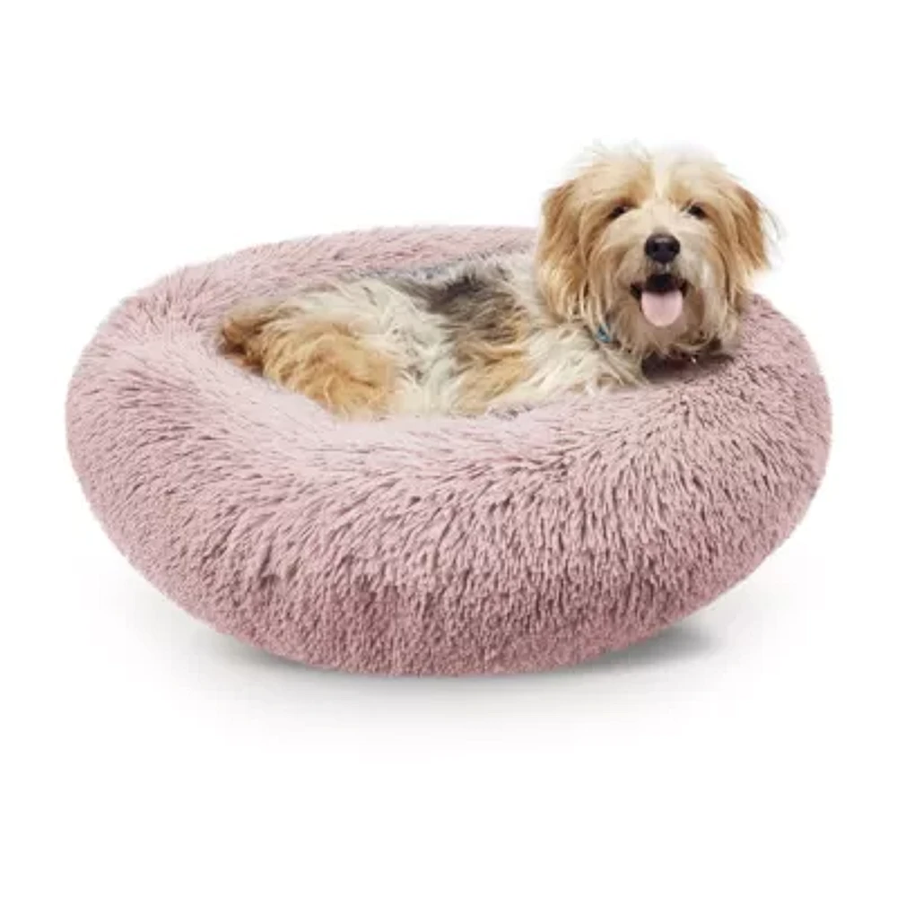 Precious Tails 24" Pink Donut Pet Bed