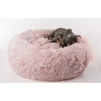 Precious Tails 24" Pink Donut Pet Bed
