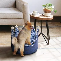 Precious Tails Crown Navy Pet Beds