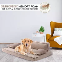 Precious Tails 35" Taupe Orthopedic Pet Beds