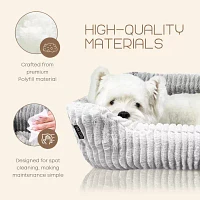 Precious Tails 30" Charcoal Cuddler Pet Beds