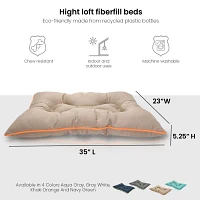 Precious Tails 35" Khaki Orange Waterproof Pet Beds