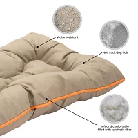 Precious Tails 35" Khaki Orange Waterproof Pet Beds