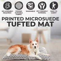 Precious Tails 30" Ivory Black Mat Pet Beds
