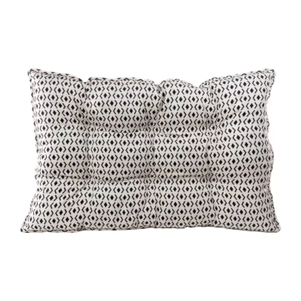 Precious Tails 35" Ivory Black Mat Pet Beds