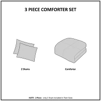 Madison Park Aeriela 3-pc. Damask and Scroll Cotton Comforter Set