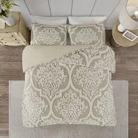 Madison Park Aeriela 3-Pc. Chenille Duvet Cover Set