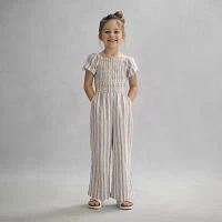 Thereabouts Little & Big Girls Short Sleeve Jumpsuit