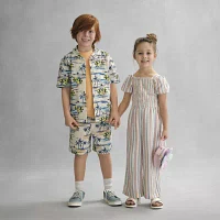Thereabouts Little & Big Girls Short Sleeve Jumpsuit