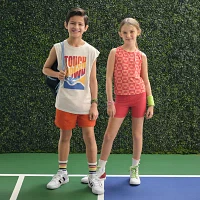Xersion Little & Big Girls Stretch Fabric Ribbed High Rise Pull-On Short